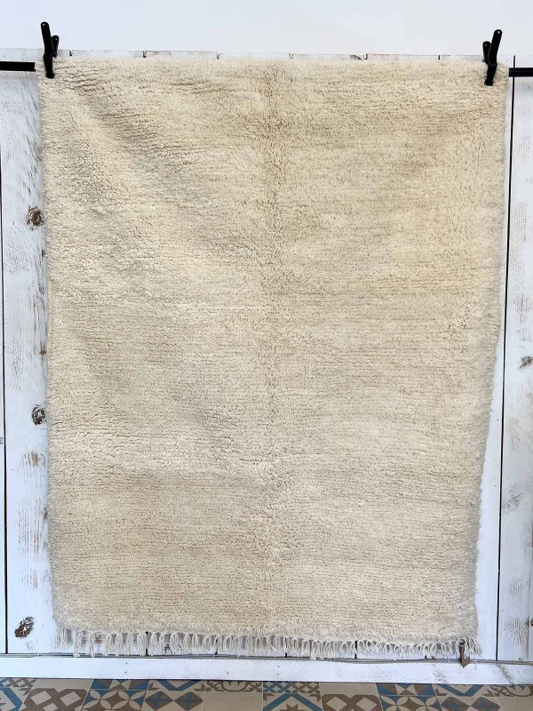 TAPIS BERBERE BENI OUARAIN BLANC 150X230